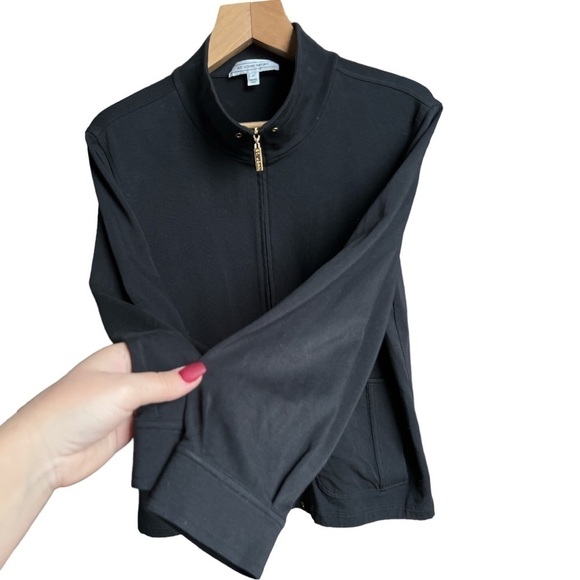 St. John Sport Womens Full Zip Standard Collar Cotton Lightweight Jacket, Size P - Picture 5 of 10